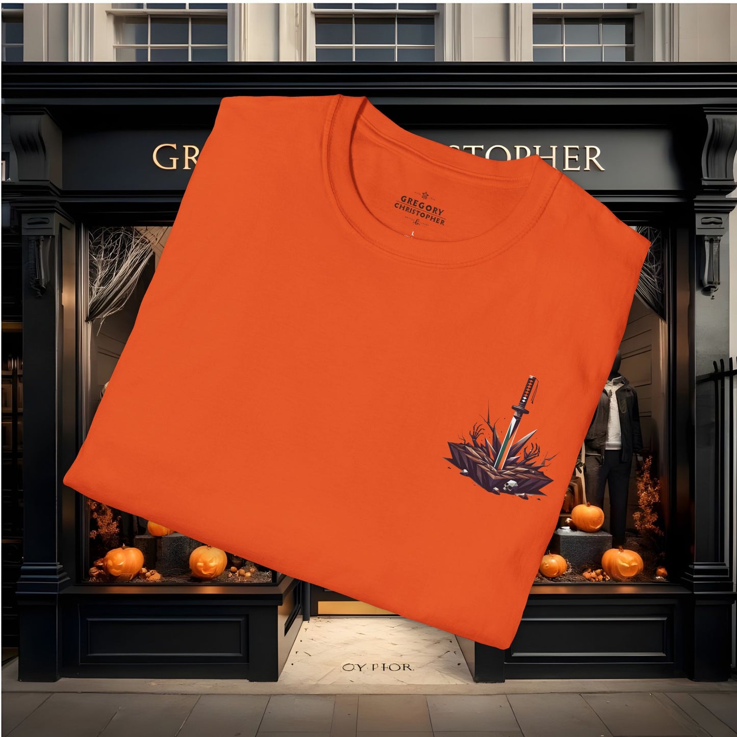 Forged in Fire: The Samurai Spirit Tee by Gregory Christopher UK