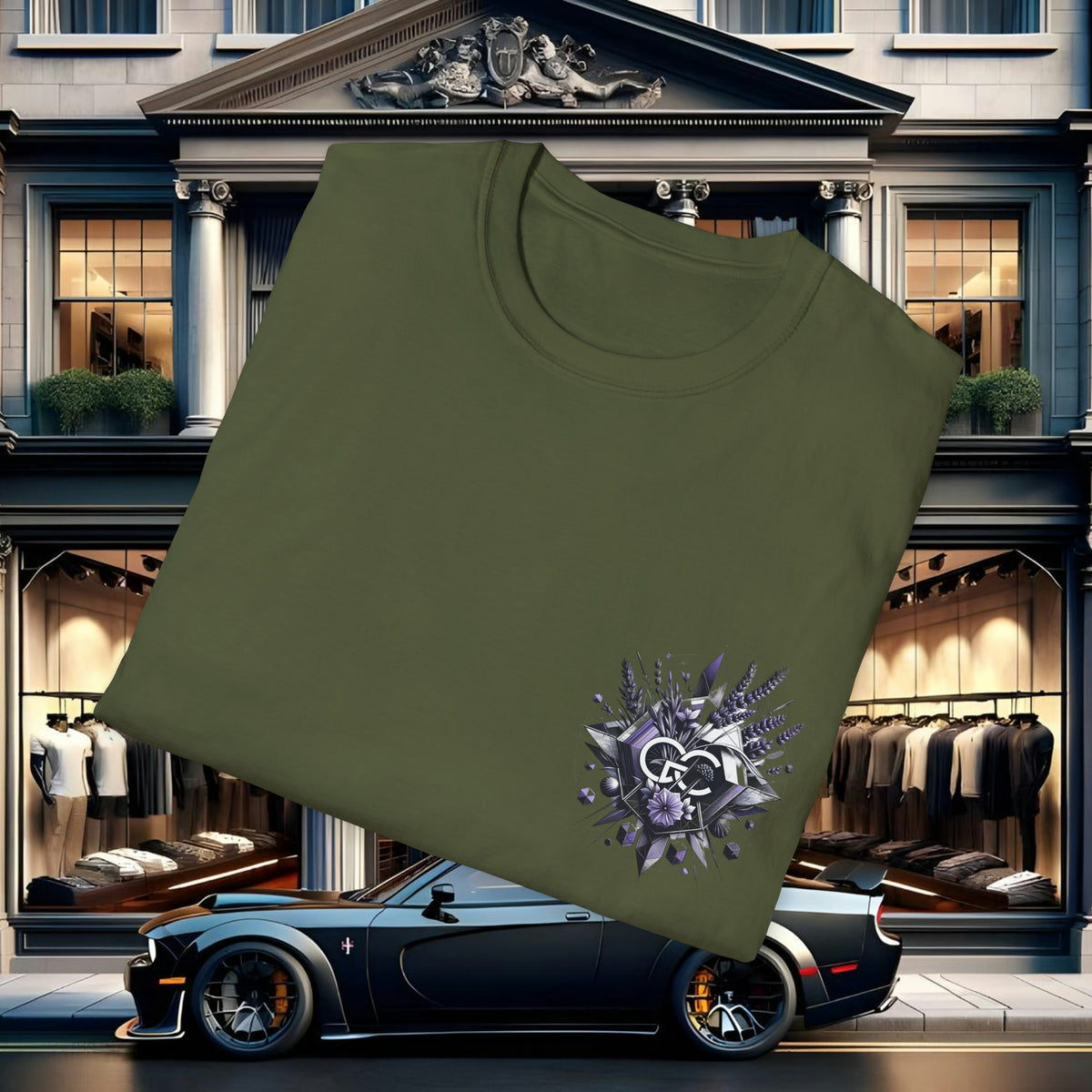 Lavender Geometrics Tee by GREGORY CHRISTOPHER - UK