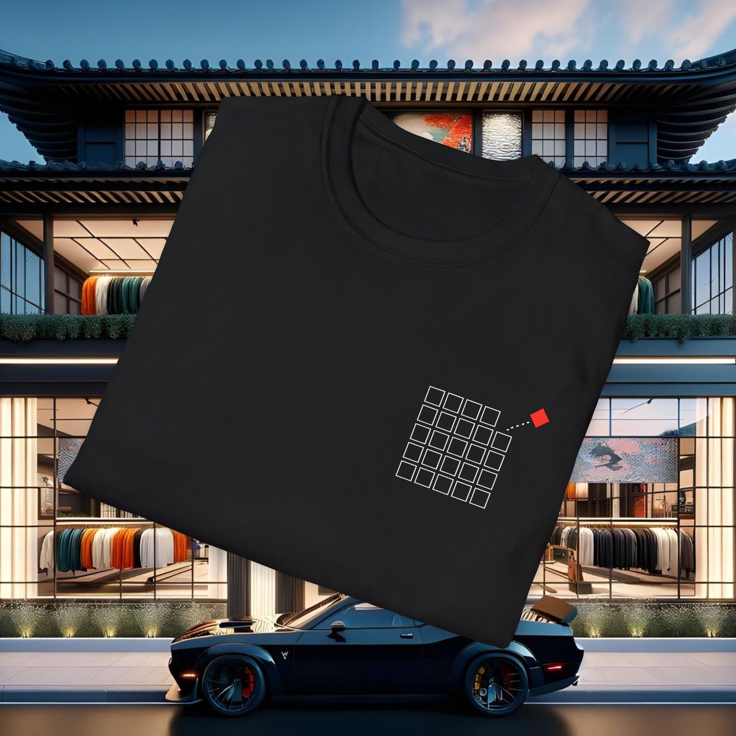 Gregory Christopher Graphic T-Shirt — Minimal Logo Pocket & Script Back