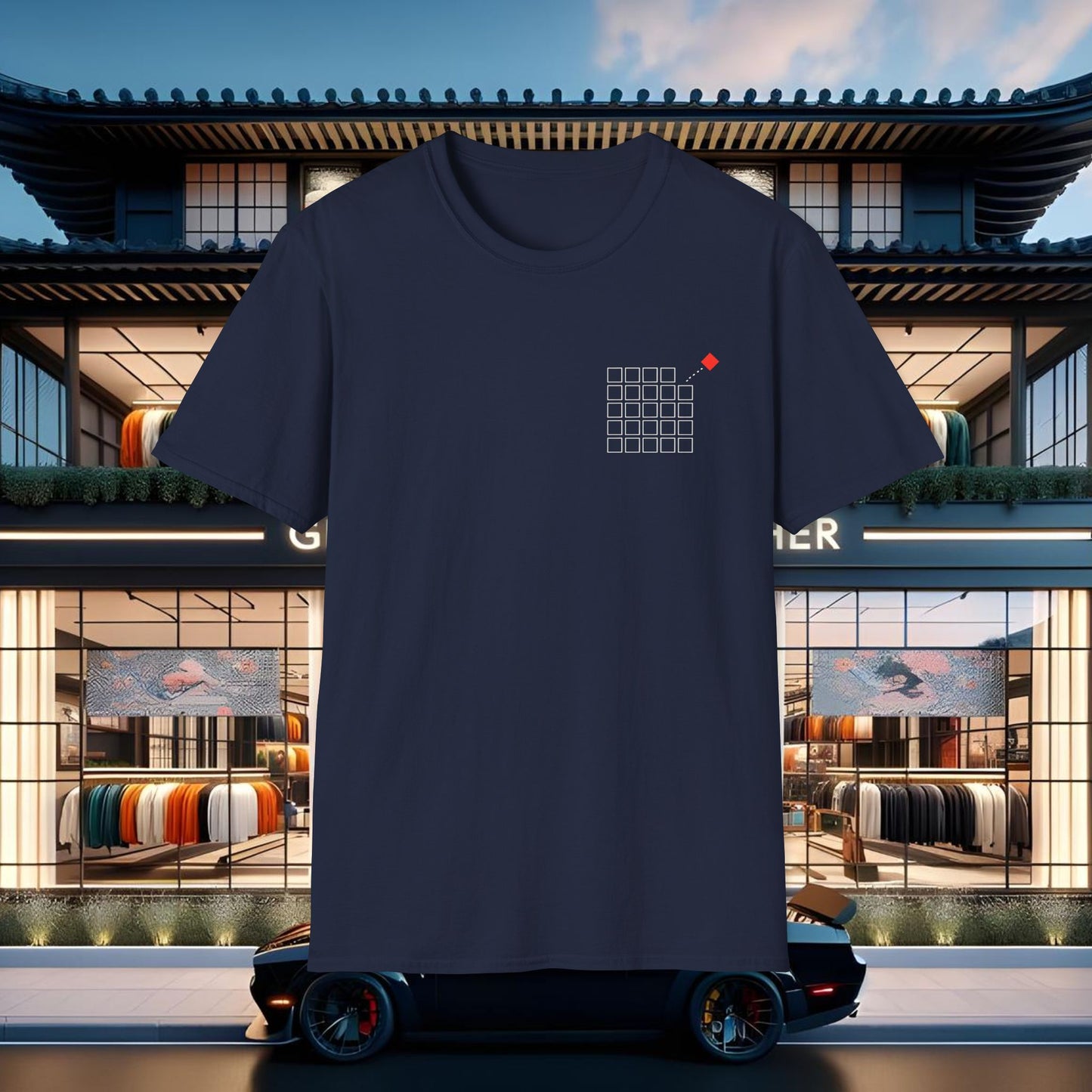 Gregory Christopher Graphic T-Shirt — Minimal Logo Pocket & Script Back