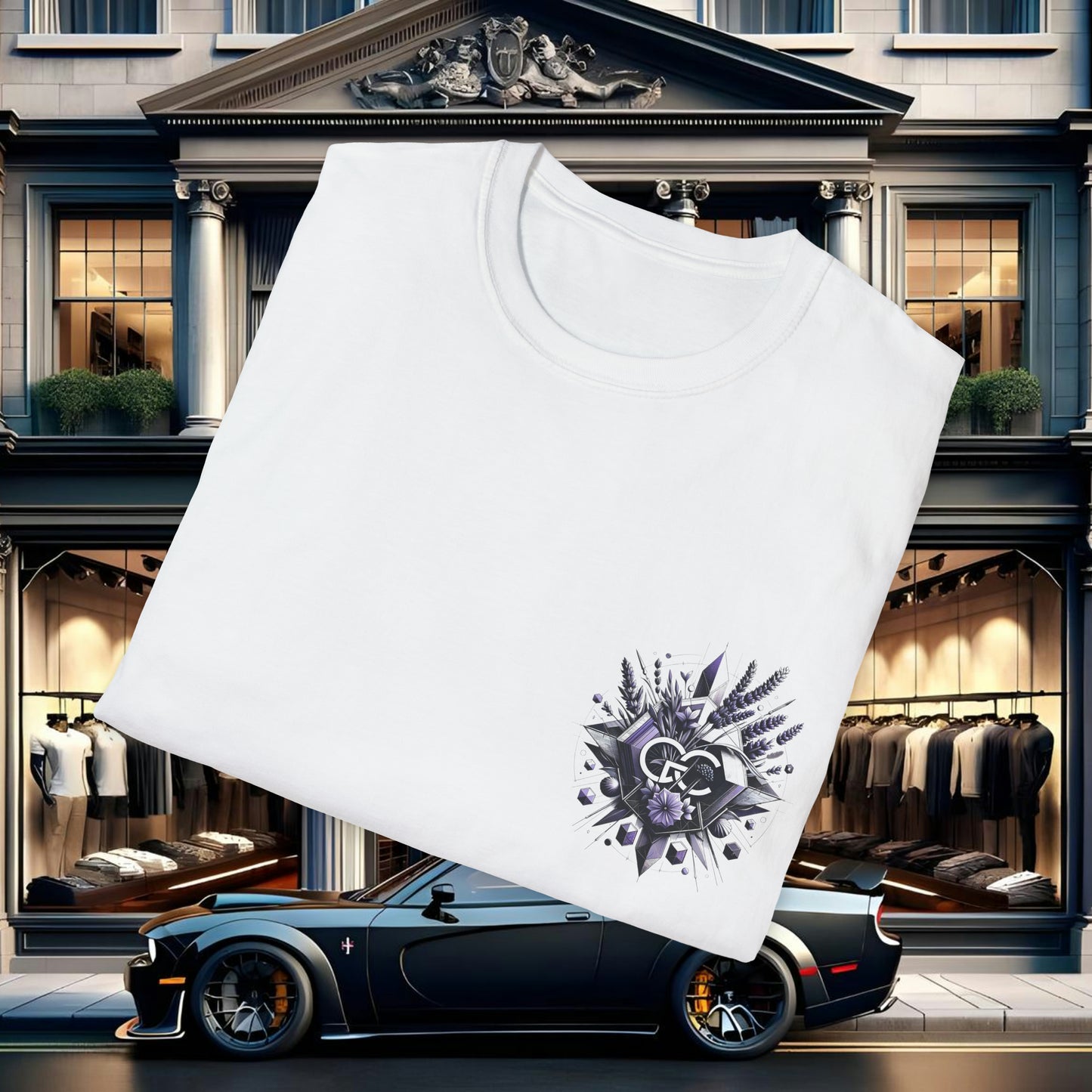 Lavender Geometrics Tee by GREGORY CHRISTOPHER - UK