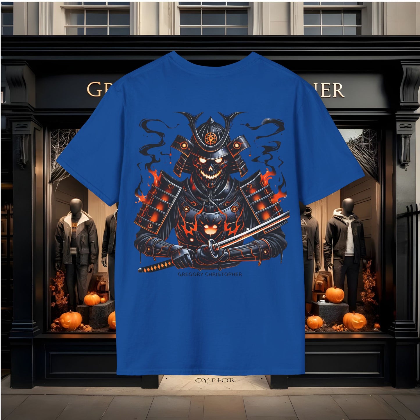 Forged in Fire: The Samurai Spirit Tee by Gregory Christopher UK