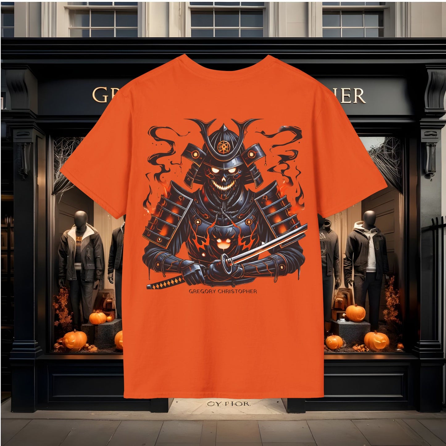 Forged in Fire: The Samurai Spirit Tee by Gregory Christopher UK
