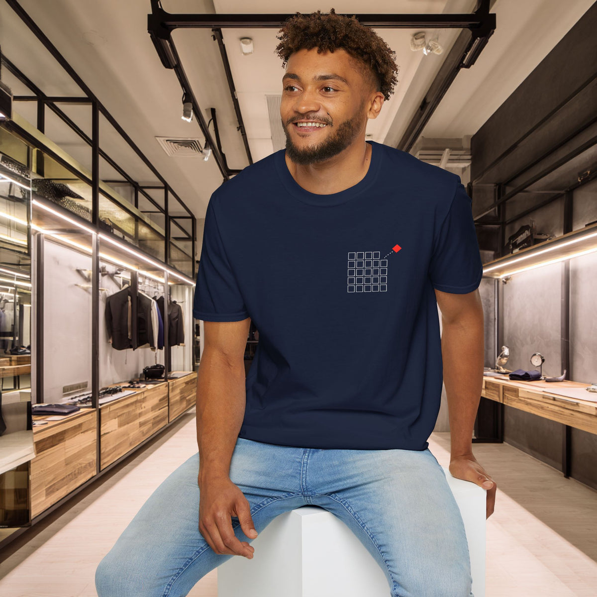 Gregory Christopher Graphic T-Shirt — Minimal Logo Pocket & Script Back