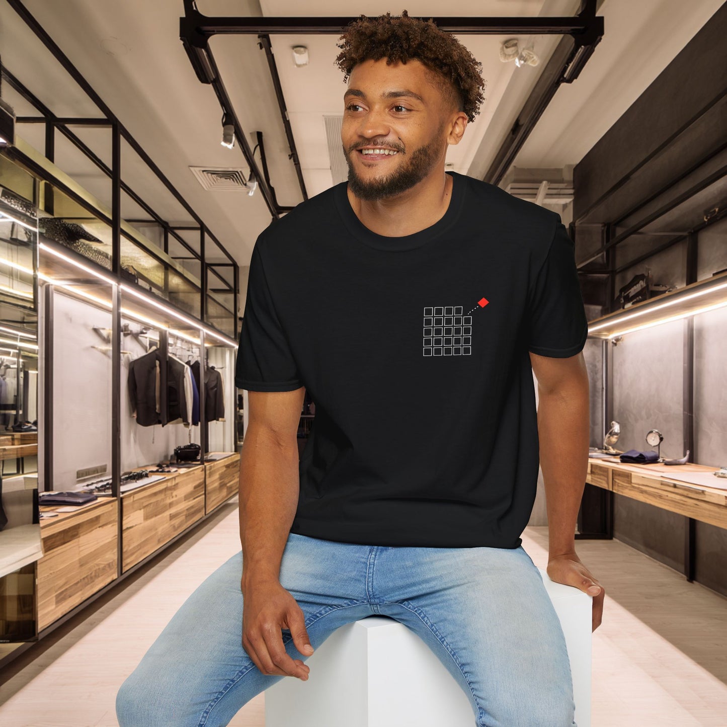 Gregory Christopher Graphic T-Shirt — Minimal Logo Pocket & Script Back