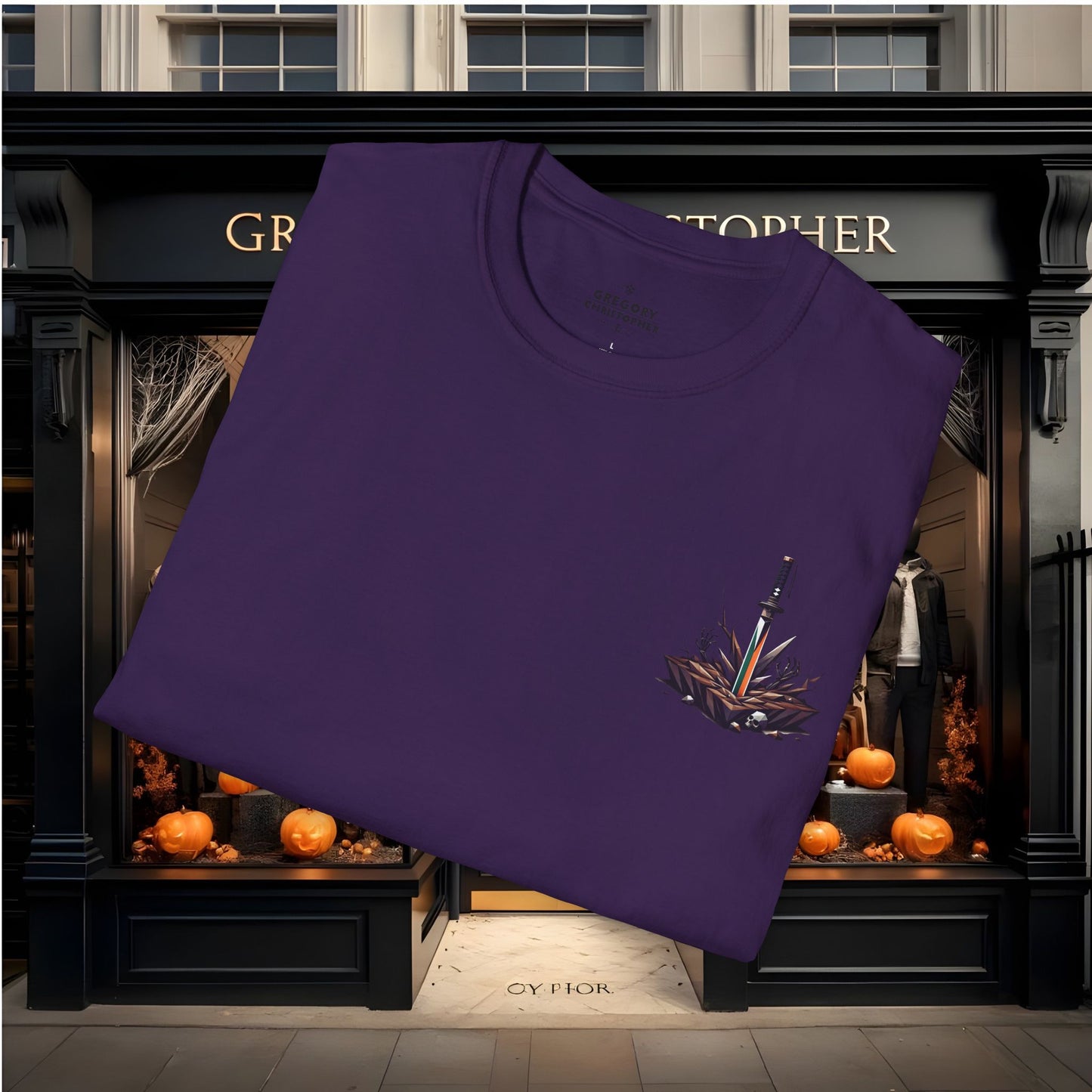 Forged in Fire: The Samurai Spirit Tee by Gregory Christopher UK