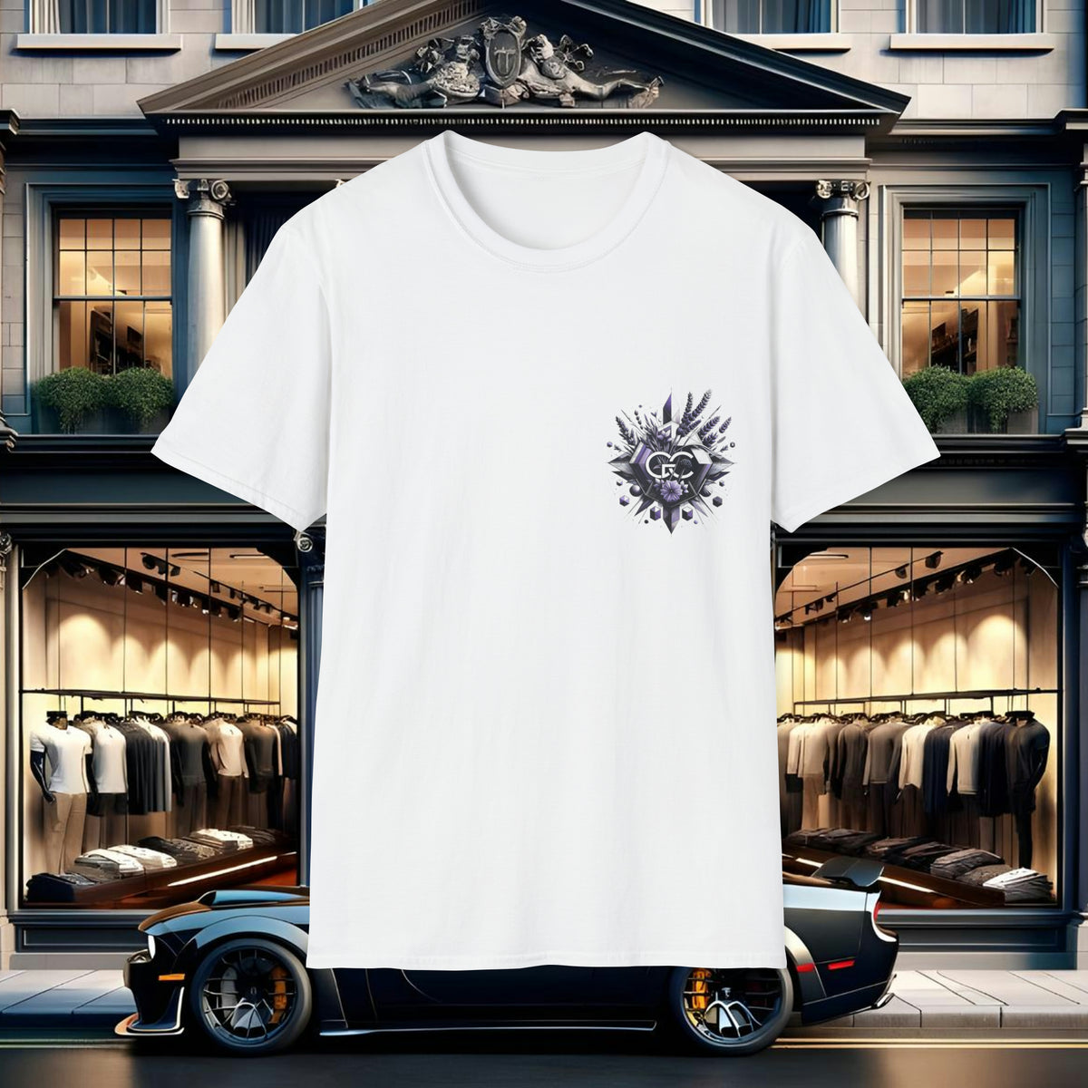 Lavender Geometrics Tee by GREGORY CHRISTOPHER - UK