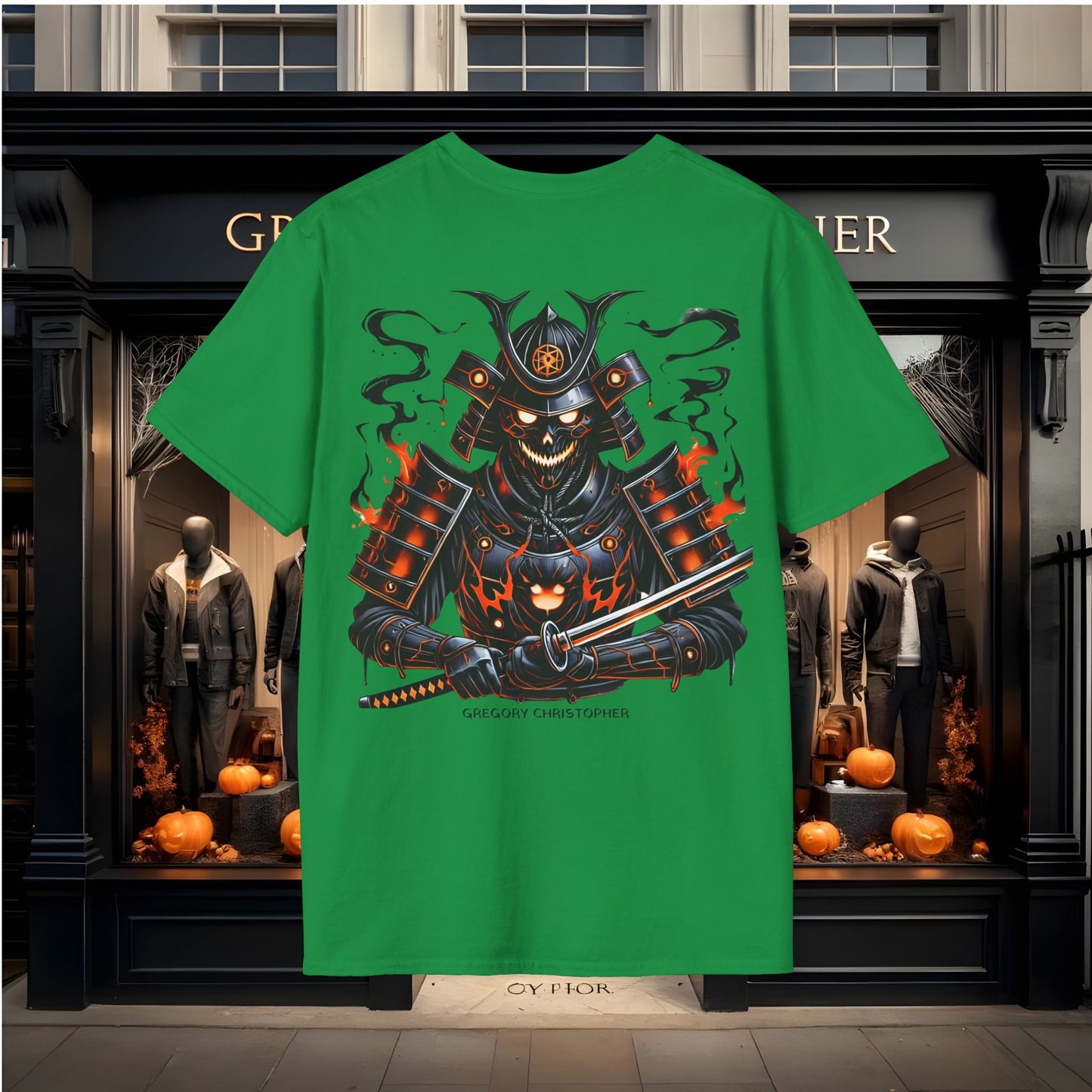 Forged in Fire: The Samurai Spirit Tee by Gregory Christopher UK