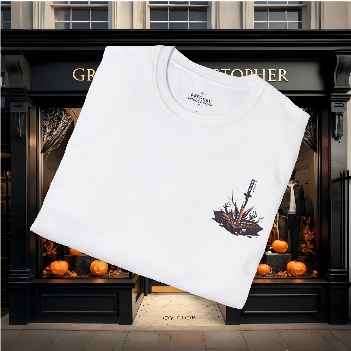 Forged in Fire: The Samurai Spirit Tee by Gregory Christopher UK