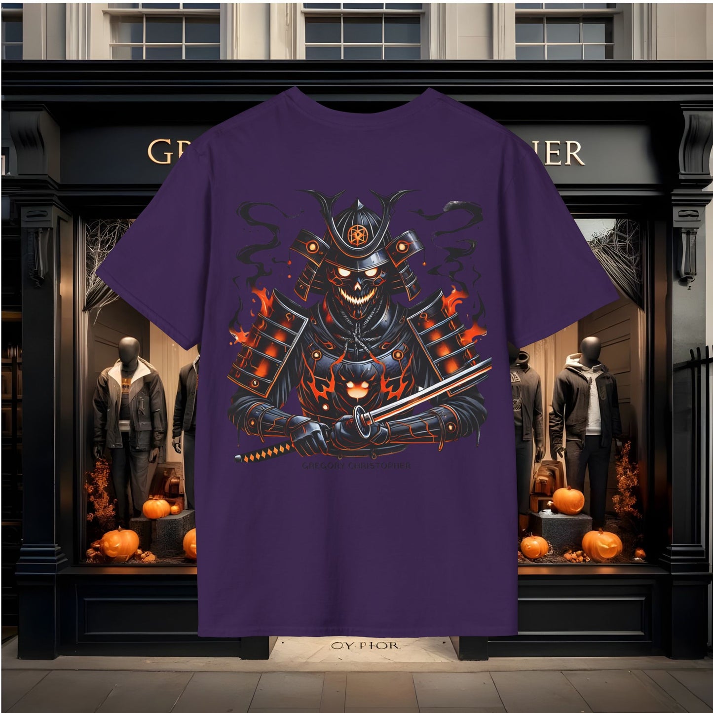 Forged in Fire: The Samurai Spirit Tee by Gregory Christopher UK