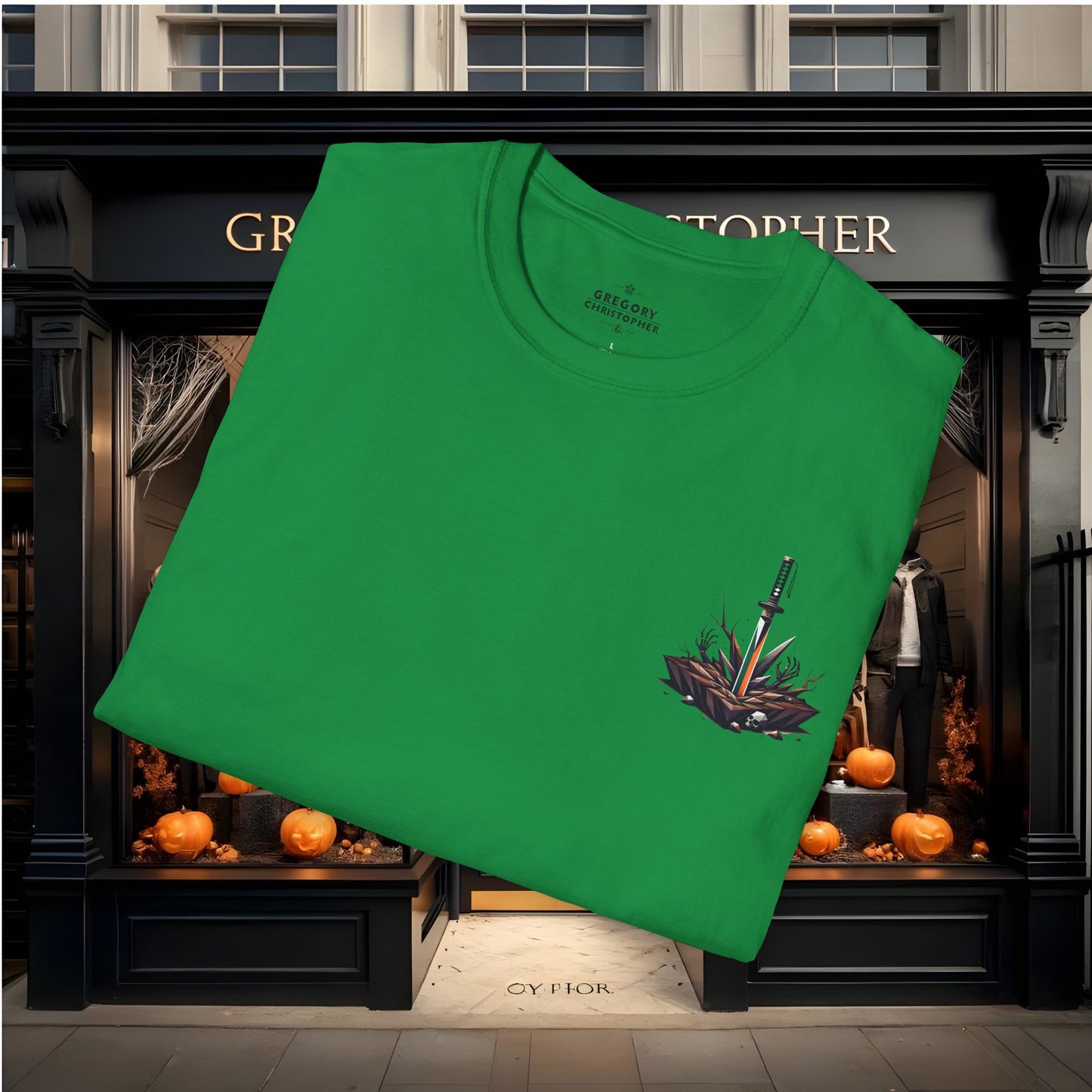 Forged in Fire: The Samurai Spirit Tee by Gregory Christopher UK