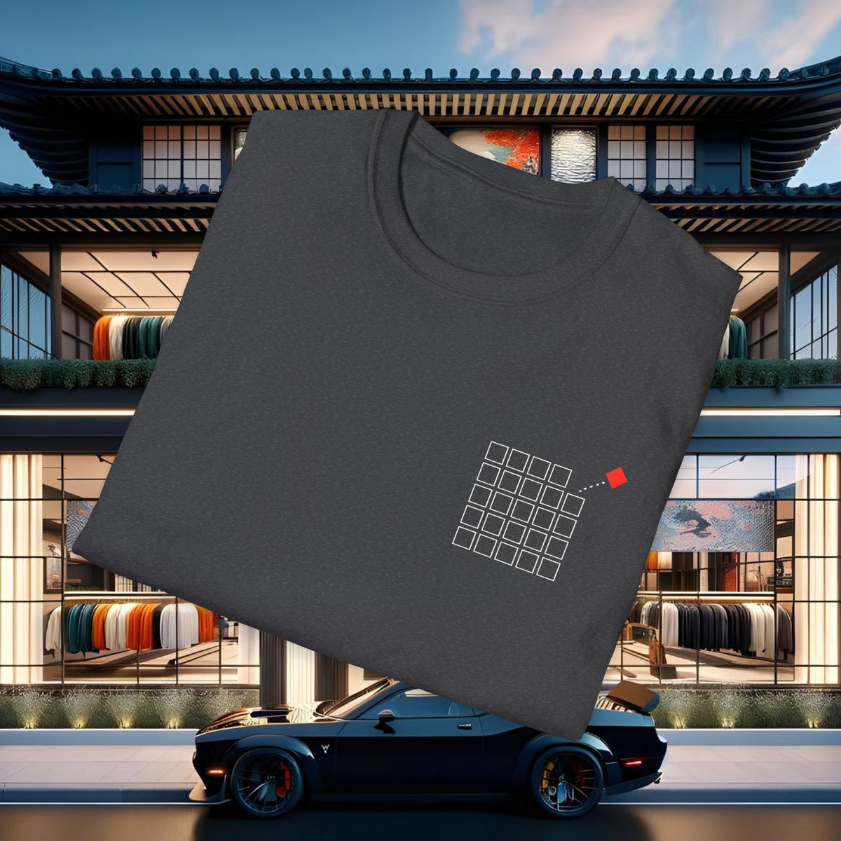 Gregory Christopher Graphic T-Shirt — Minimal Logo Pocket & Script Back