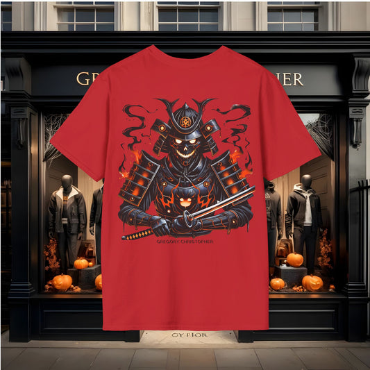 Forged in Fire: The Samurai Spirit Tee by Gregory Christopher UK